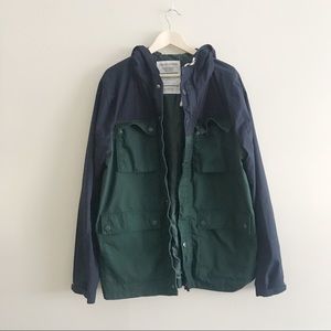 H&M blue/green medium weight full zip jacket